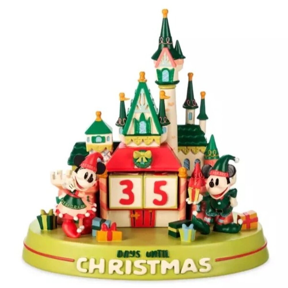 Disney Parks Mickey & Minnie Castle Christmas Countdown Calendar Rare NWT
